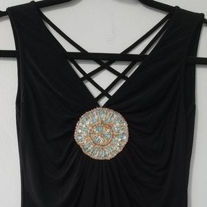 Body Language strappy back beaded top, XS
